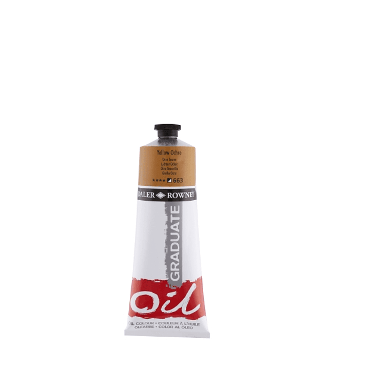 Daler Rowney Graduate Pintura al Oleo - Tubo de Aluminio - 220ml - Color Ocre Amarillo 1