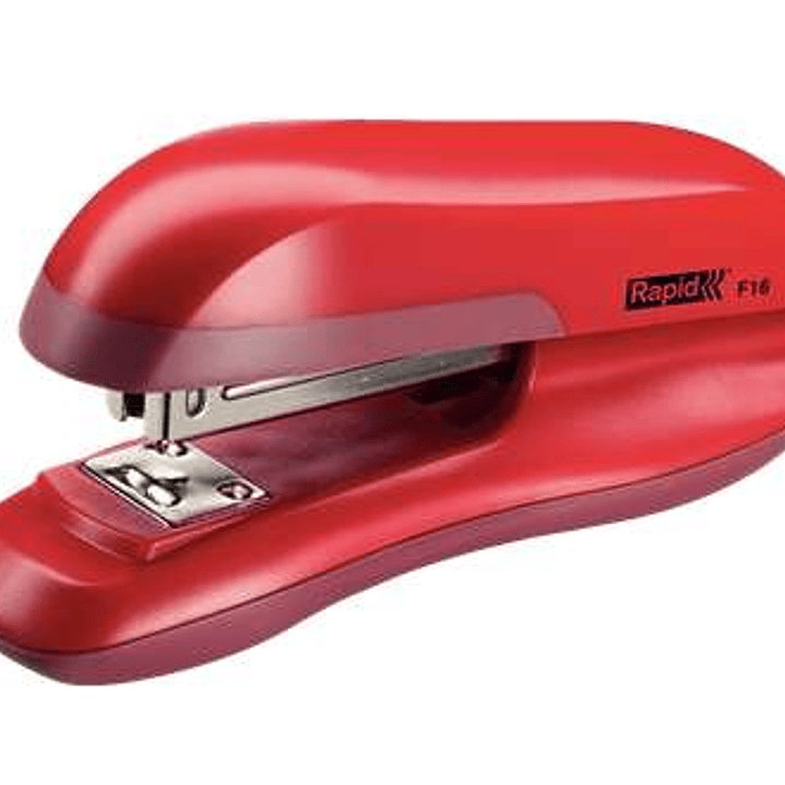 Rapid F16 Grapadora de Sobremesa - Hasta 30 Hojas - Grapado Abierto, Cerrado y Clavado - Color Rojo 1