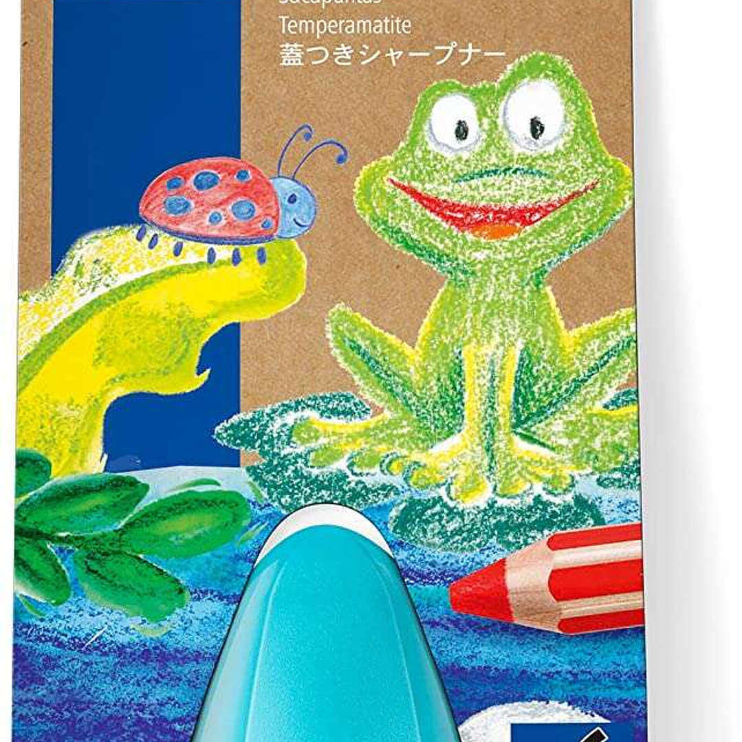 Staedtler Noris Junior 516 Sacapuntas de Plastico con Deposito - Forma Conica para Manos Pequeñas - Para Lapices Gruesos 1