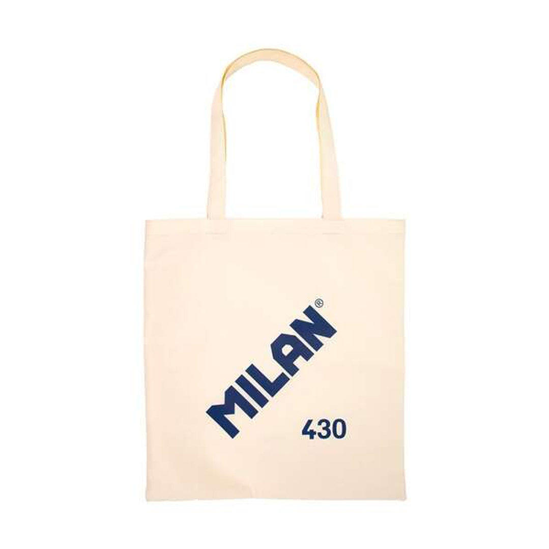 Milan Coleccion 430 Tote Bag Bolsa de Tela - Tamaño  50x38x41cm - Asa Larga 27cm - Tejido 'ripstop' - Color Beige 1