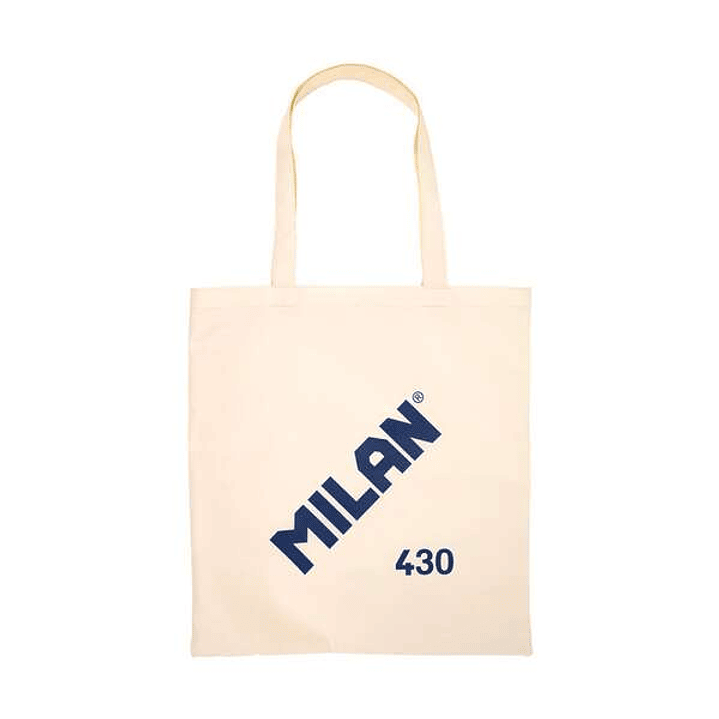 Milan Coleccion 430 Tote Bag Bolsa de Tela - Tamaño  50x38x41cm - Asa Larga 27cm - Tejido 'ripstop' - Color Beige 1