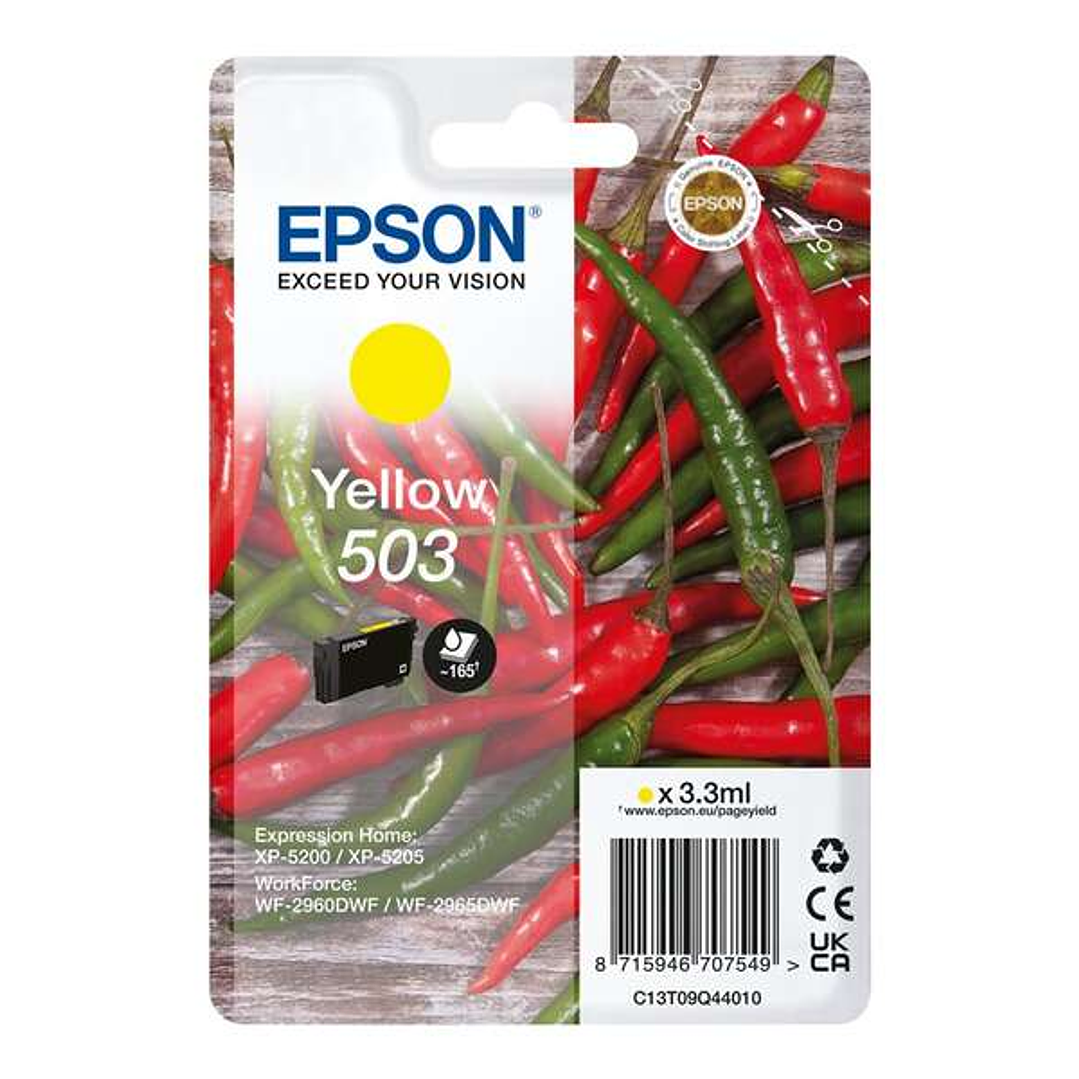 Epson 503 Amarillo Cartucho de Tinta Original - C13T09Q44010 1