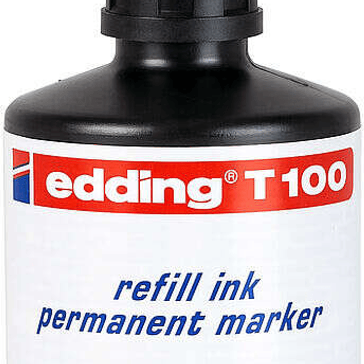 Edding T100 Bote de Recarga para Rotulador Permanente - Capacidad 100ml - Color Negro 1