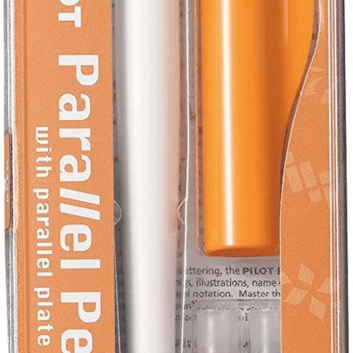 Pilot Pack de Pluma Estilografica Parallel Pen 2.4mm - Punta de Acero - Trazo de 2.4mm - 2 Recargas - Color Negro/Rojo 1