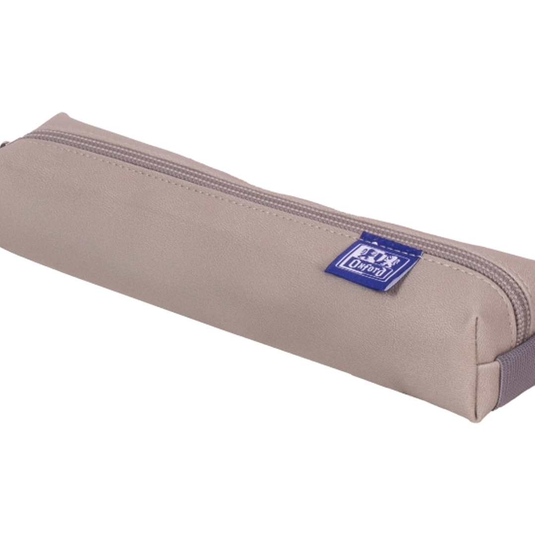 Oxford Kangoo & You Estuche Cuadrado Pequeño - Fabricados en Napa - Goma Elastica para unirlo al Cuaderno - Color Gris Piedra 1