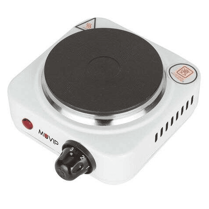 Muvip Cocina Electrica de 1 Placa 500W - 5 Niveles de Potencia - Termostato con Sistema de Seguridad 1