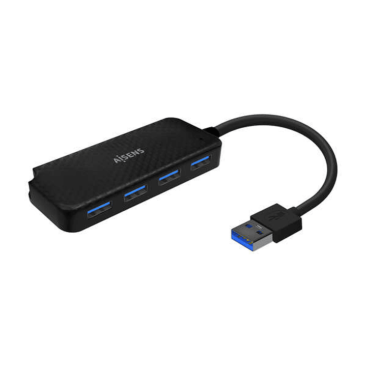 Aisens Hub USB 3.0 - Tipo A/M-4X Tipo A/H - 15cm - Color Negro 1