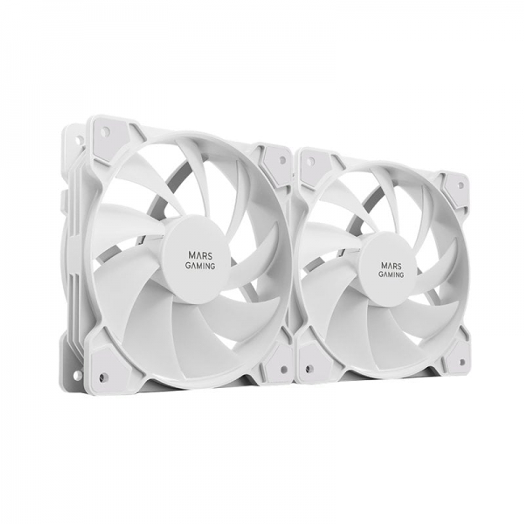 Mars Gaming MF-PWMX2 Ventilador - Ventilacion Superior - Silencio Absoluto - Libre de Vibraciones - Sistema PWM - Duradero 60,000 Horas - Color Blanco 1