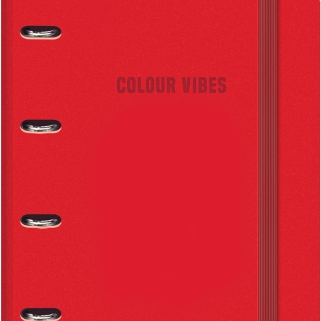 Dohe Colour Vibes Polyfoam Carpeta de 4 Anillas Mixtas de 35mm A4 Recambio 100 Hojas Cuadricula 5mm - Cubierta de Polyfoam 2mm - Cierre con Goma - Inc 1