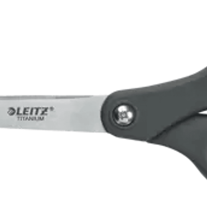 Leitz Tijeras de Acero Inoxidable 18cm - Revestimiento de Titanio - Agarre Ergonomico - Color Gris 1