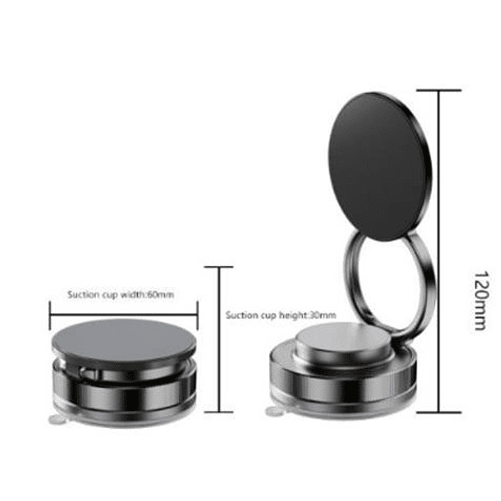 XO C177 Soporte Magnetico para Coche - Sujeccion por Vacio - Color Negro 1