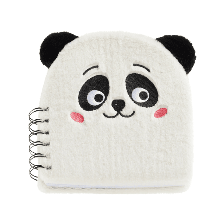 Miquel Rius Back2Fun Cuaderno Peluche Panda - 160 Hojas Lisas de Papel 80 g/m2 - Guardas Estampadas y Primera Pagina con Portadilla 1