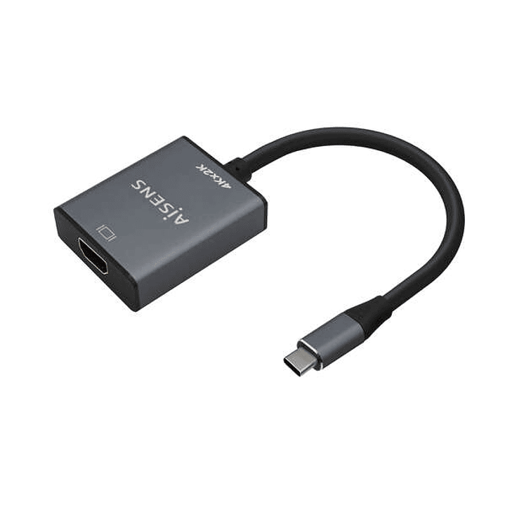 Aisens Conversor Aluminio USB-C a HDMI 4K@30Hz - USB-C/M-HDMI/H - 15cm - Color Gris 1