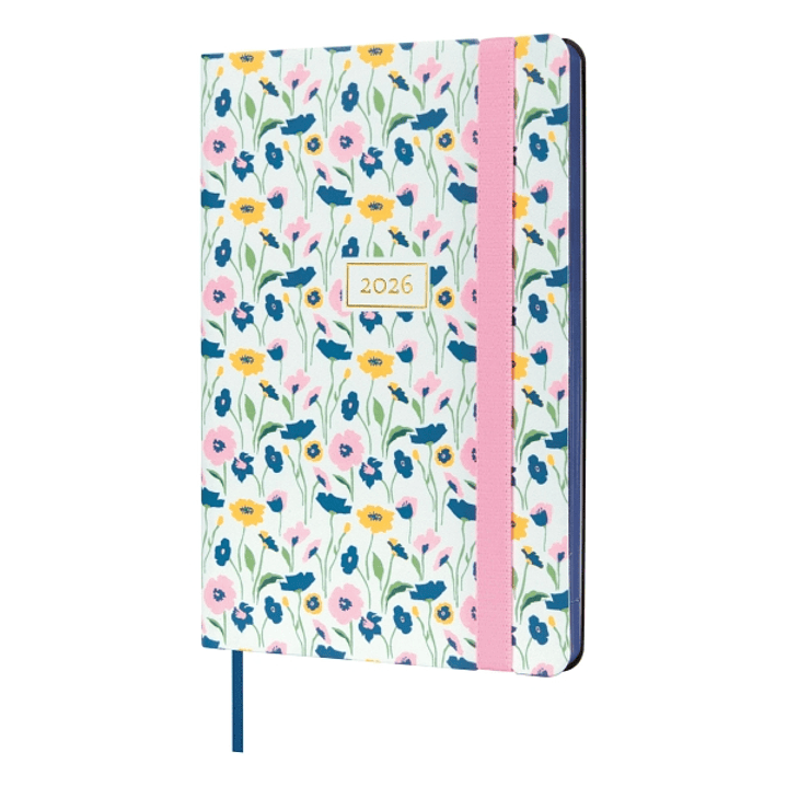 Finocam Flexi Joy Agenda - Anual 2026 - Tapa Blanda - Formato F4 - 120x13x172mm - Semana Vista Horizontal - Tematica de Flores 1