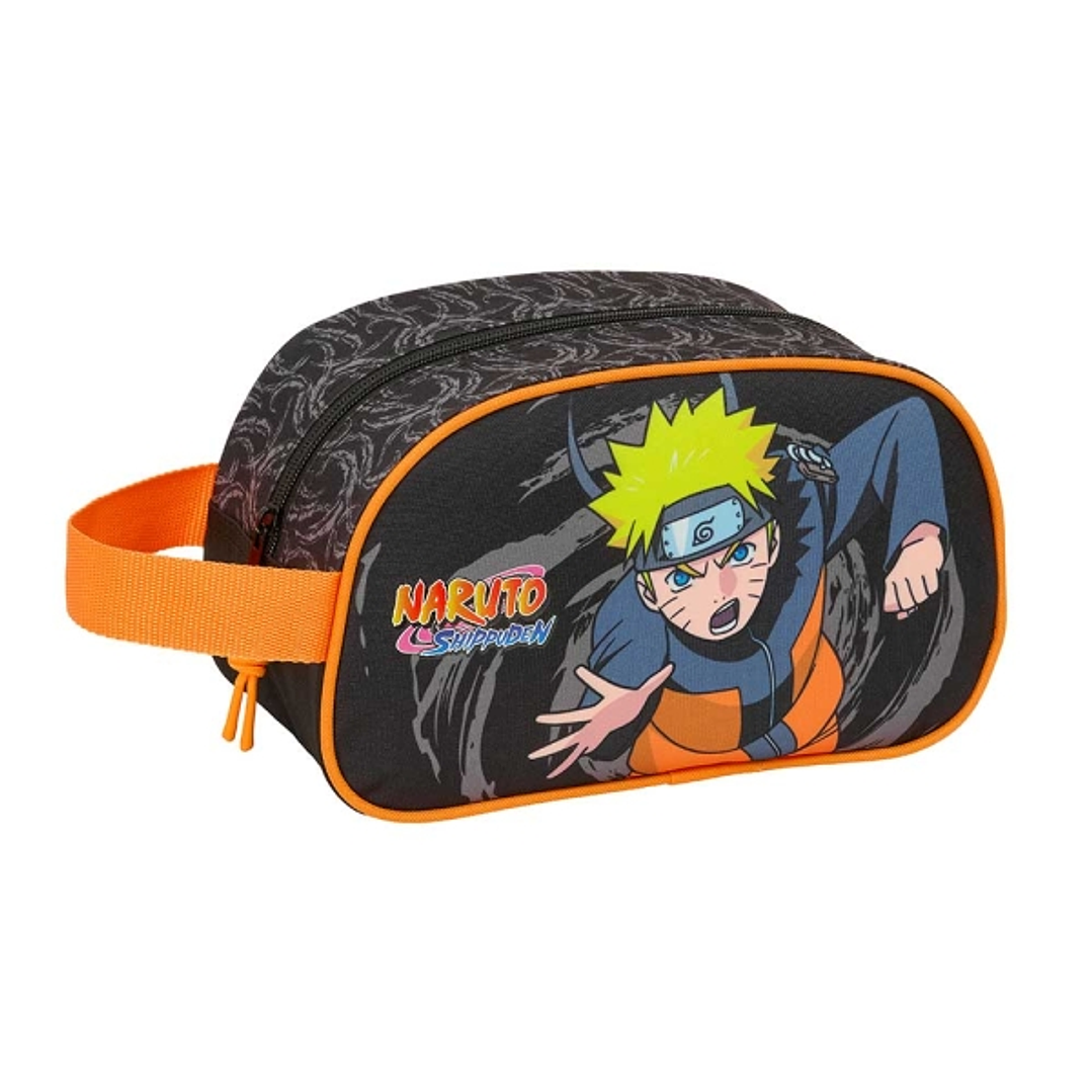 Safta Naruto Neceser de 5L - Cremallera - Asa Lateral - Adapatable a Carro - 260x120x150mm - Color Negro 1