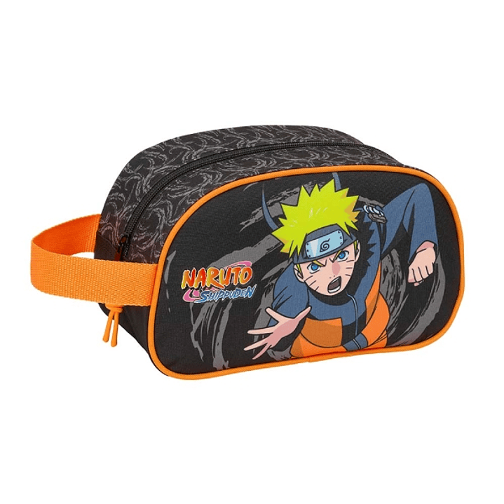 Safta Naruto Neceser de 5L - Cremallera - Asa Lateral - Adapatable a Carro - 260x120x150mm - Color Negro 1