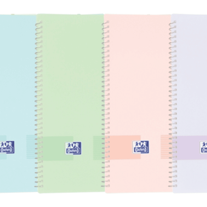 Oxford Live & Go A4 Carpeta de Fundas - Tapa de Plastico Opaco - Espiral 40 Fundas - Color Pastel 1