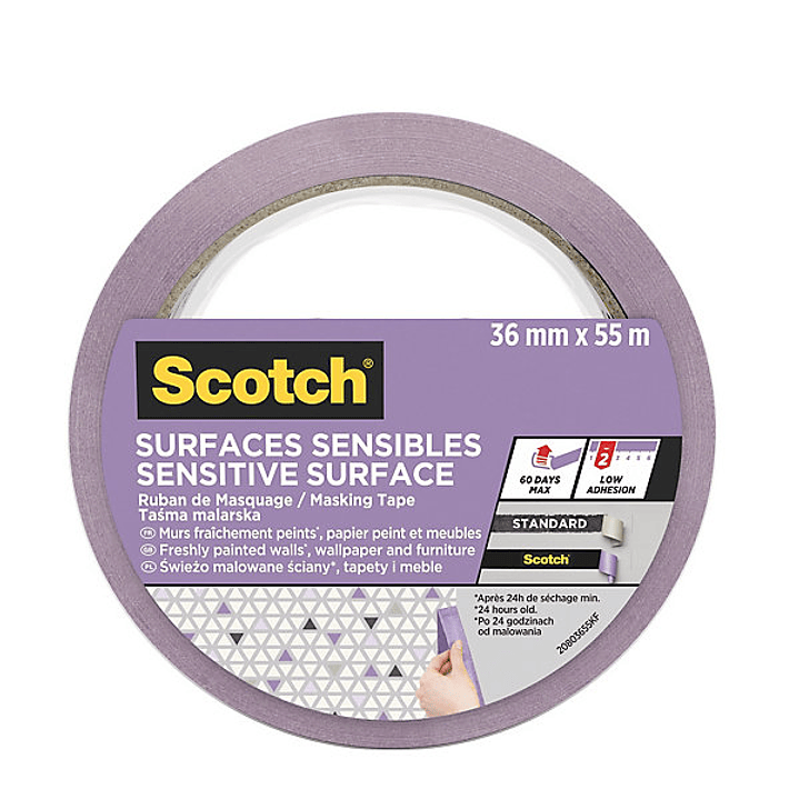 Scotch Expositor Dispensador de 32 Rollos de Cinta de Enmascarar - 36mm x 41m - Superficies Delicadas - Color Morado 1