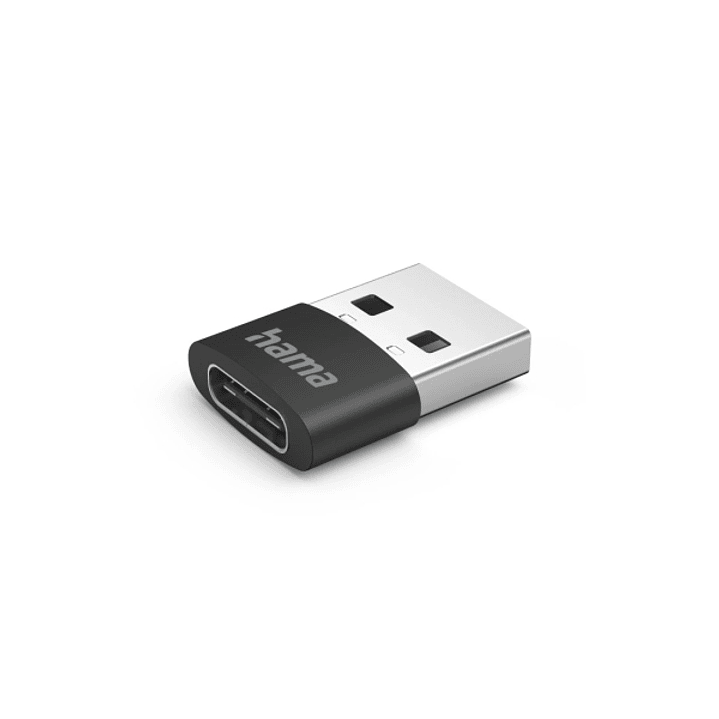 Hama Pack de 3 Adaptadores USB - USB-A Macho - USB-C Macho - Velocidada hasta 480Mbit/S - Color Negro 1