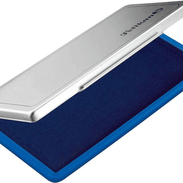 Pelikan Tampon Pelikan N.1 9x16cm - Ideal para Sellos de Tamaño Pequeño - Tinta de Alta Calidad - Facil de Recargar - Color Azul 1