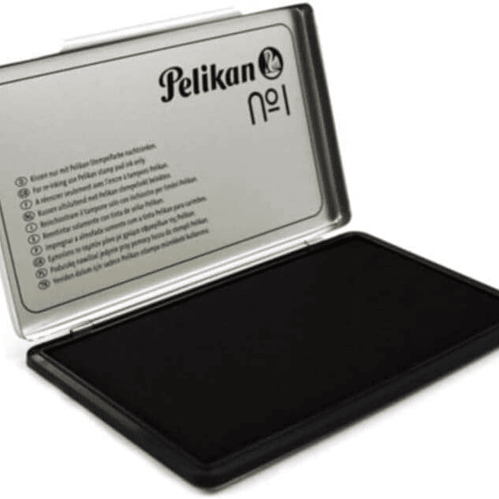 Pelikan Tampon Pelikan N.1 9x16cm - Ideal para Sellos de Oficina - Tamaño Compacto - Tinta de Alta Calidad - Color Negro 1