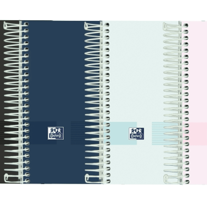 Oxford Live & Go Agenda Escolar 25/26 Espiral Dia Pagina - Tamaño 8º - Tapa de Plastico Opaco - Esquinas Microperforadas - Espacio para Notas - Cierre 1