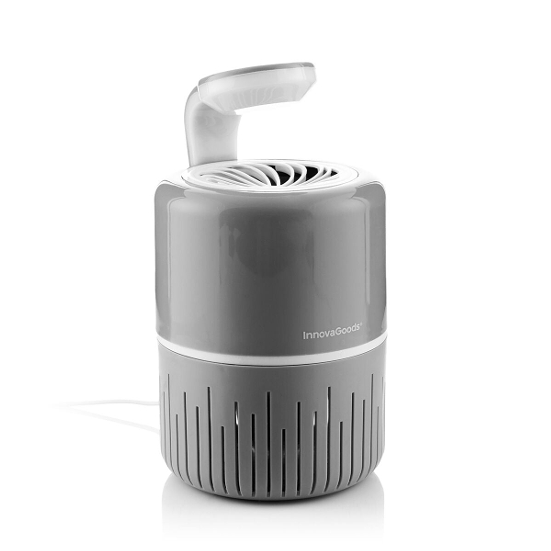 Innovagoods KL Drain Lampara USB Antimosquitos por Succion - ABS - Ecofriendly - Alcance hasta 40m2 - Deposito Extraible - Bajo Consumo - Color Gris y 1