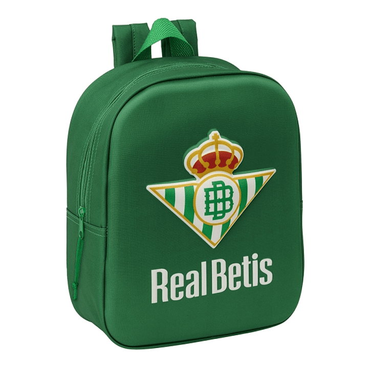 Safta Real Betis Mochila Guarderia 3D de 6L - Asa de Mano Superior - Asas Regulables y Acolchadas - Cierre de Cremallera - 22x27x10cm - Color Verde 1