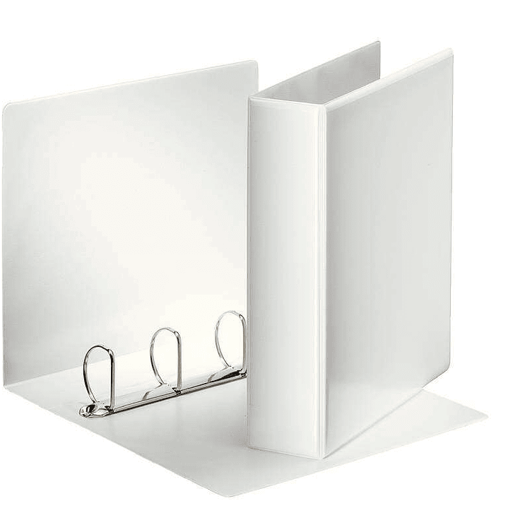 Esselte Carpeta Canguro Gama Basica A4 4 Anillas 4D 50mm - Capacidad para 480 hojas A4 (80 g/m²) -  Color Blanco 1