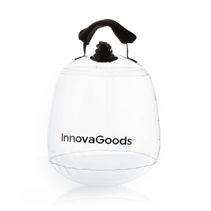 Innovagoods Fibell Pesa Rusa de Agua - Capacidad 10L - Guia de Ejercicios - Hinchable - Incluye Inflador - Peso Ajustable - Compacto y Portatil - Tran 1