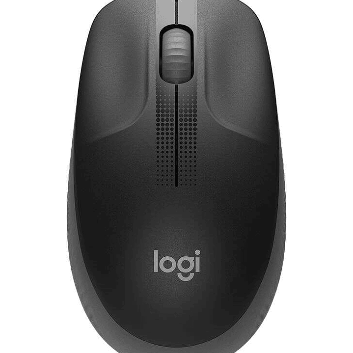 Logitech M190 Full Size Raton Inalambrico USB 1000dpi - 3 Botones - Gran Tamaño - Uso Ambidiestro - Color Negro/Gris Oscuro 1