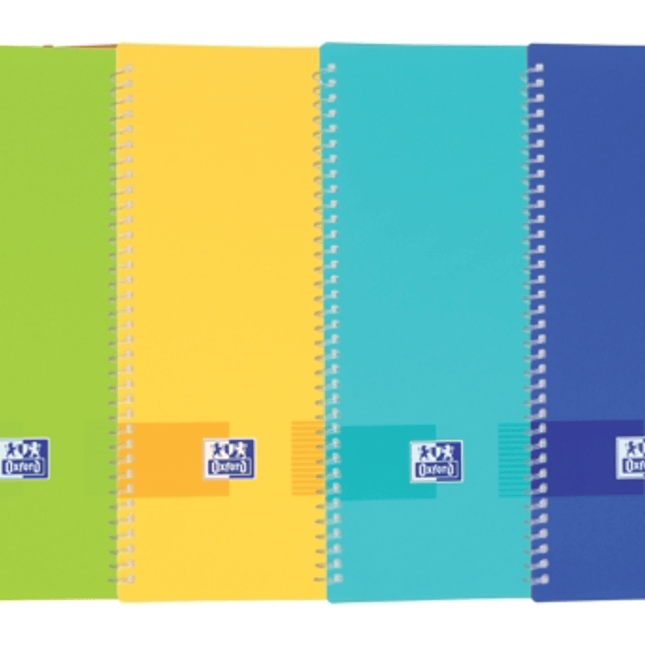 Oxford Live & Go A4 Carpeta de Fundas - Tapa de Plastico Opaco - Espiral 40 Fundas - Color Vivos 1