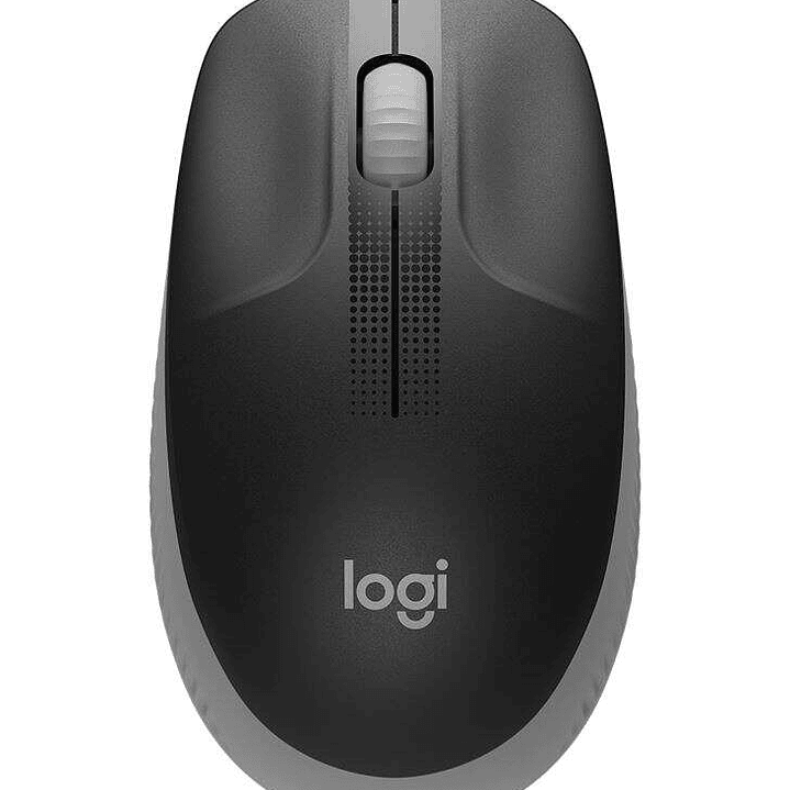 Logitech M190 Full Size Raton Inalambrico USB 1000dpi - 3 Botones - Gran Tamaño - Uso Ambidiestro - Color Negro/Gris Claro 1