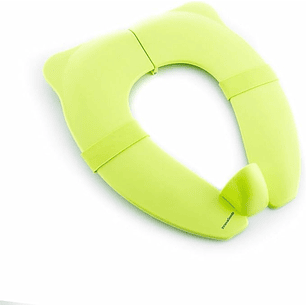 Innovagoods Foltry Reductor de Inodoro Plegable - Antisalpicaduras - Antideslizante - Facil Limpieza - 29x6x34cm - Color Verde
