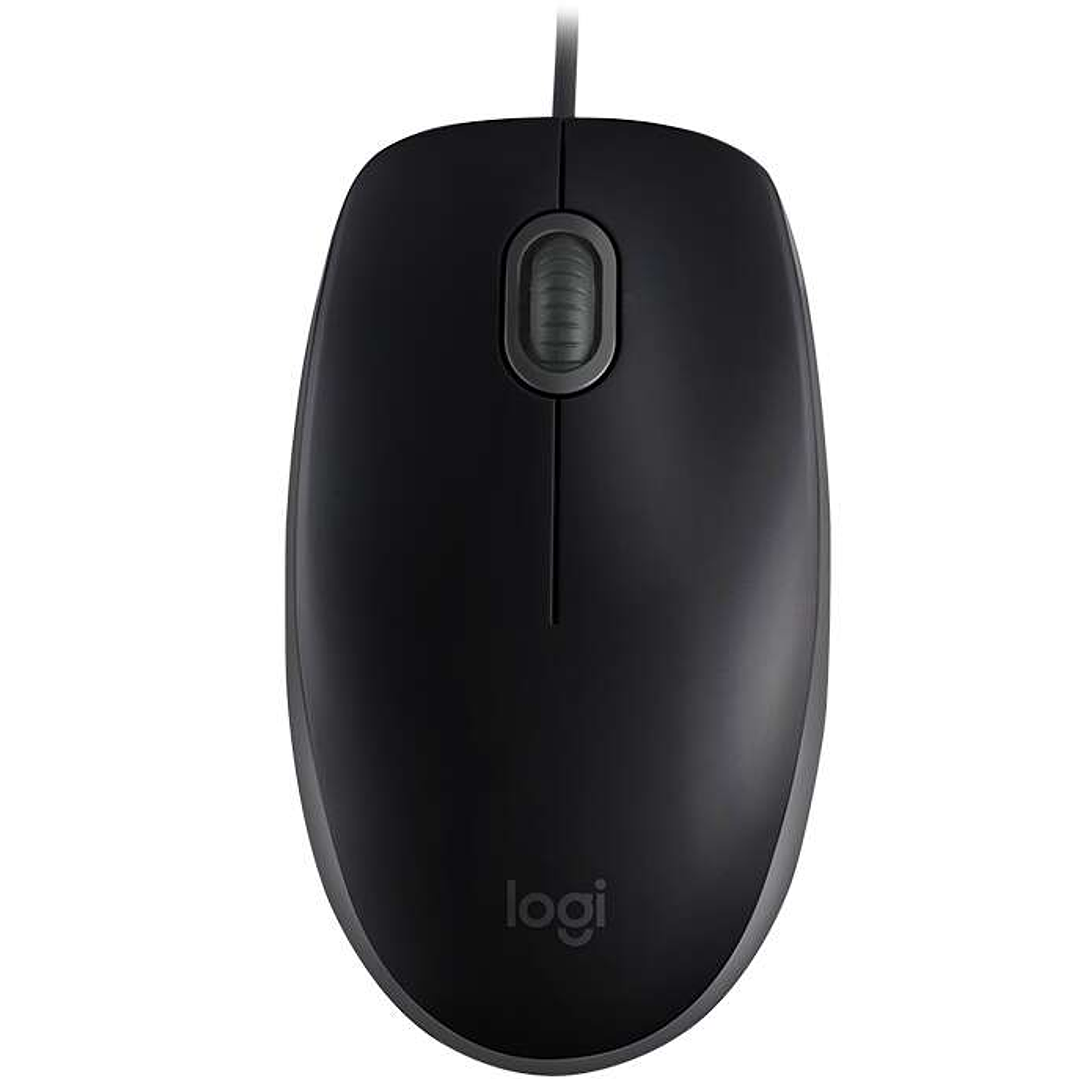 Logitech B110 Silent Raton USB 1000dpi - 3 Botones - Silencioso - Uso Ambidiestro - Cable de 1.80m - Color Negro 1