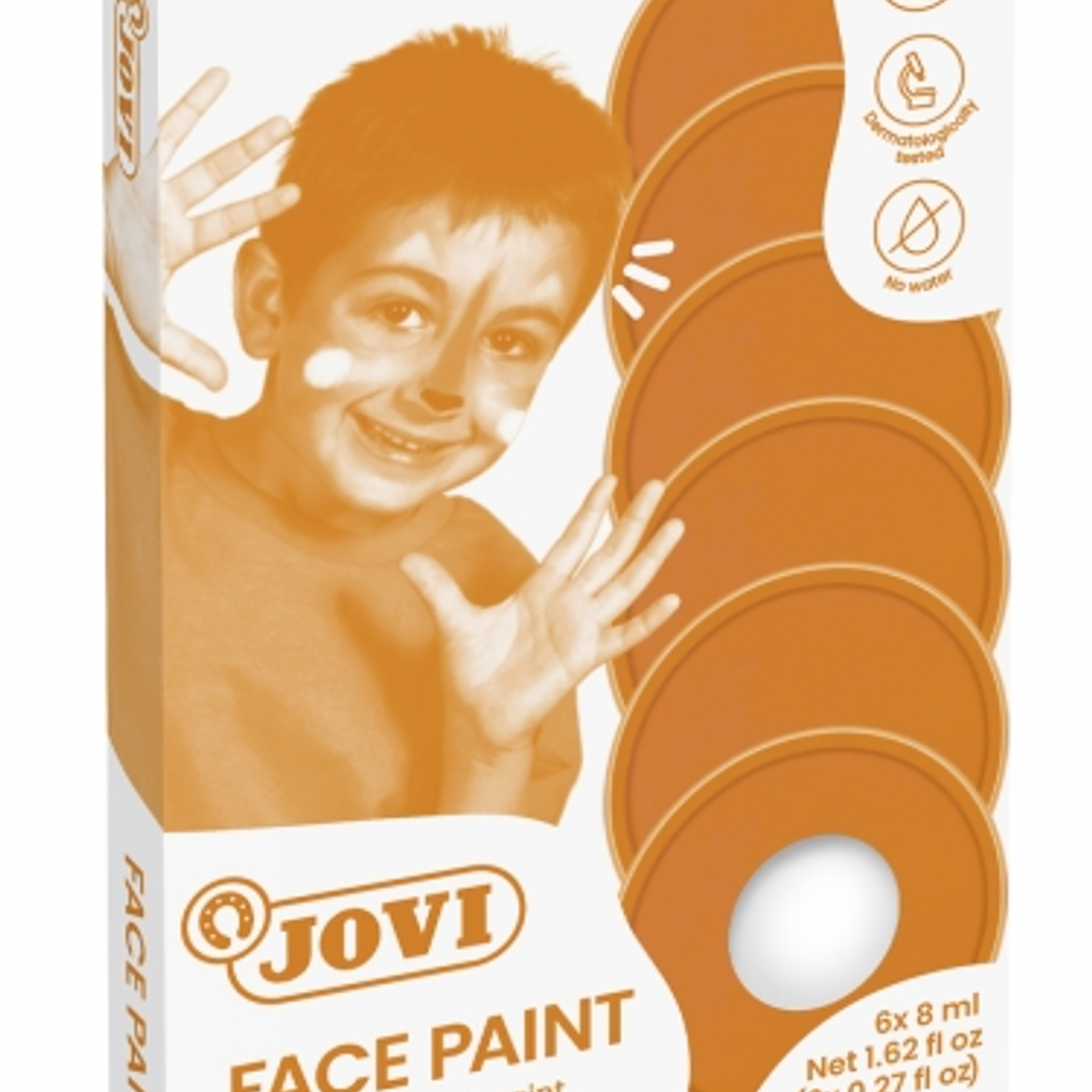 Jovi Estuche de 6 Botes 8ml Maquillaje Crema - Hipoalergenico - Base Grasa - Facil Aplicacion - Gran Cubricion - sin Parabenos - Facil de Retirar - Co 1