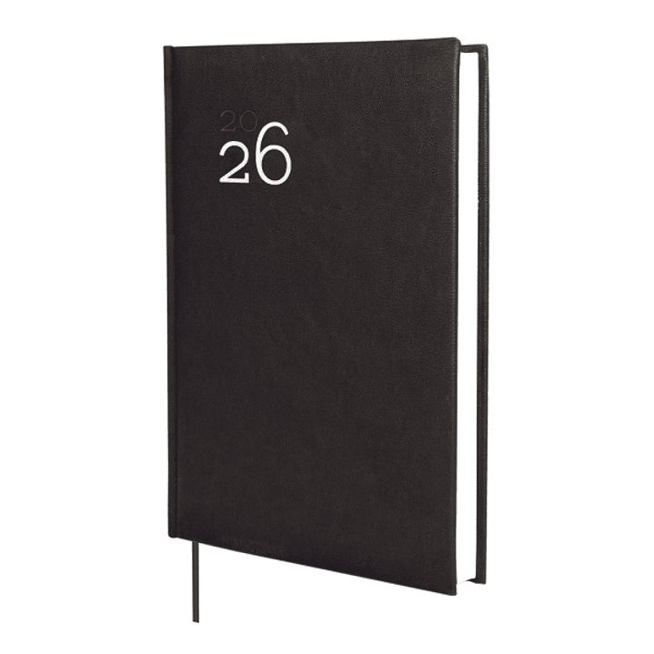 Finocam Dynamic Milano Agenda Profesional - Anual 2026 - Tapa Dura Acolchada - Formato Y11 - 168x32x245mm - 1 Dia por Pagina - Color Negro 1