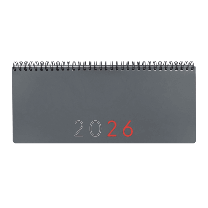 Finocam Agenda Planificador - Anual 2026 - Espacio para Escribir - 290x8x120mm - Semana Vista en Vertical - Color Gris 1