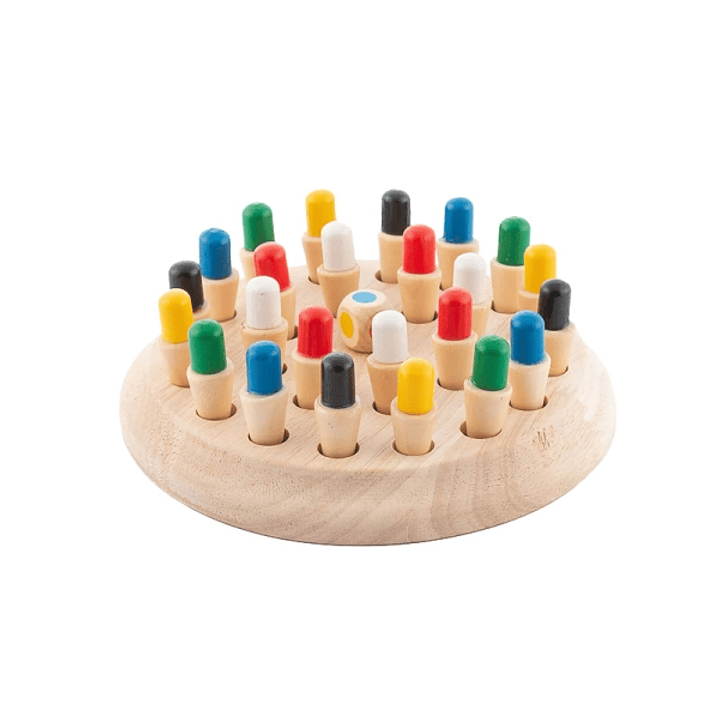 Innovagoods Taeda Ajedrez de Memoria - Madera - 26 Piezas - 17x6cm - Multicolor 1