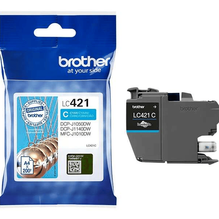 Brother LC421 Cyan Cartucho de Tinta Original - LC421C 1