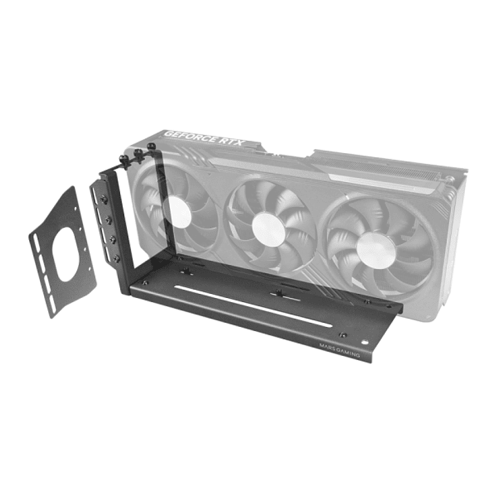 Mars Gaming MCA-GCV Soporte Vertical para Tarjeta Grafica GPU - Montaje Universal - Base Magnetica Antideslizante - Modelos hasta 3 Ranuras - 274.5x14 1