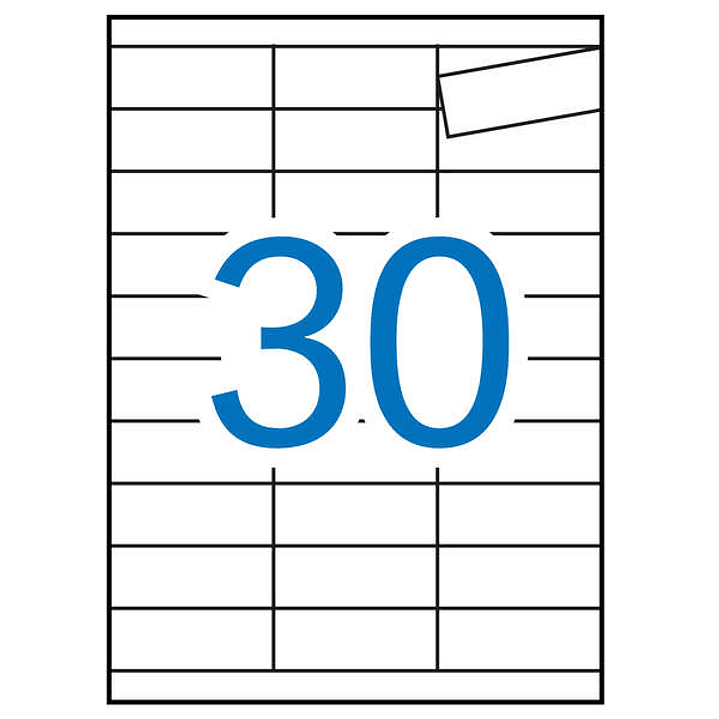 Apli Etiquetas Blancas para Estanteria 67.0 x 25.4mm 10 Hojas 1