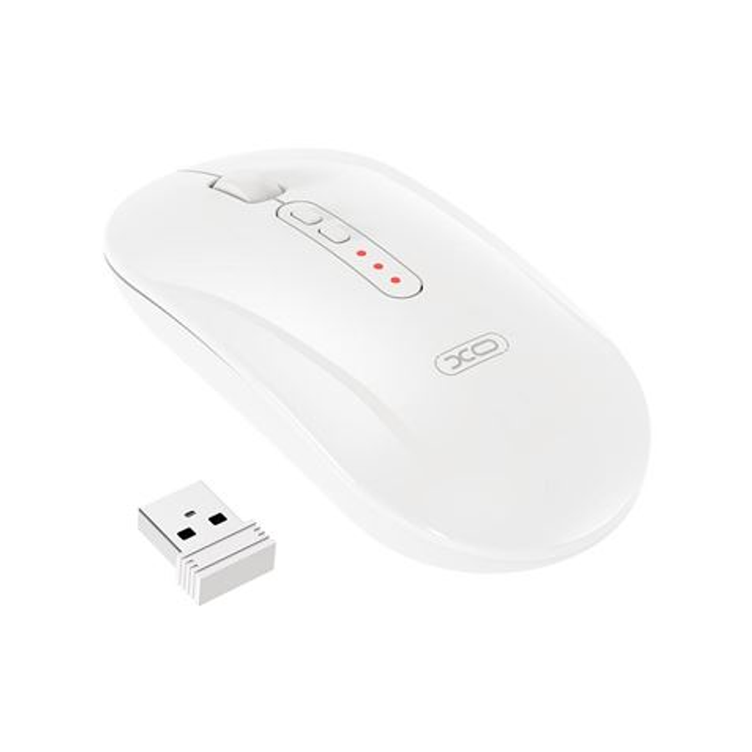 XO M13 Raton Inalambrico - Bluetooth y RF 2.4GHz - 1600DPI - Color Blanco 1