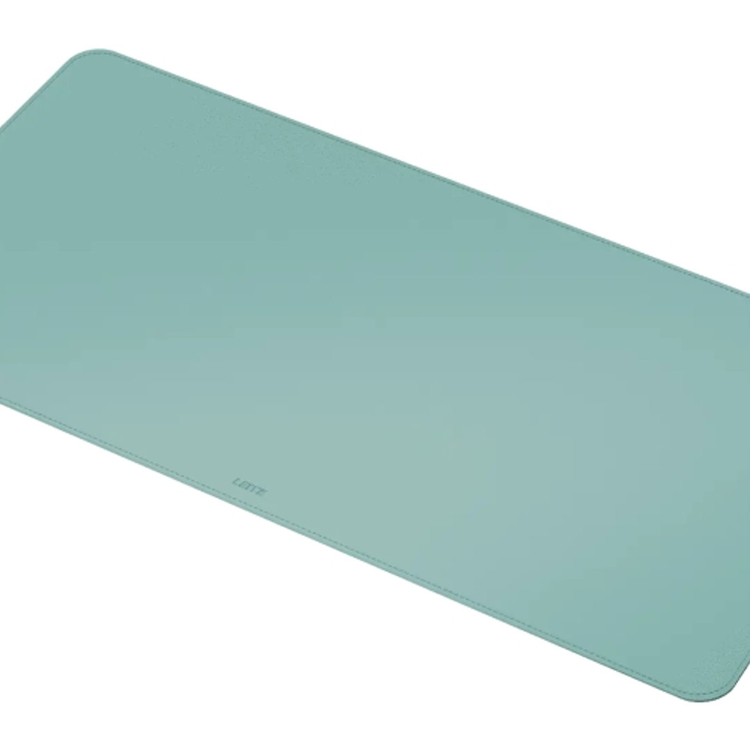 Leitz Alfombrilla de Escritorio Grande 80x40cm - Espesor 2mm - Antideslizante - Impermeable - Color Verde Menta 1