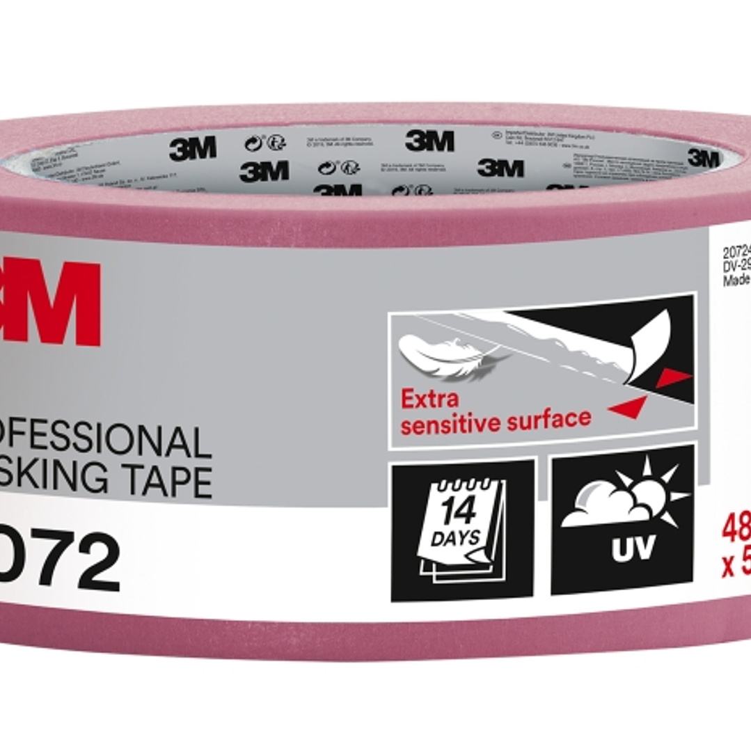 3M Cinta de Enmascarar - 48mm x 50m - Color Rosa 1