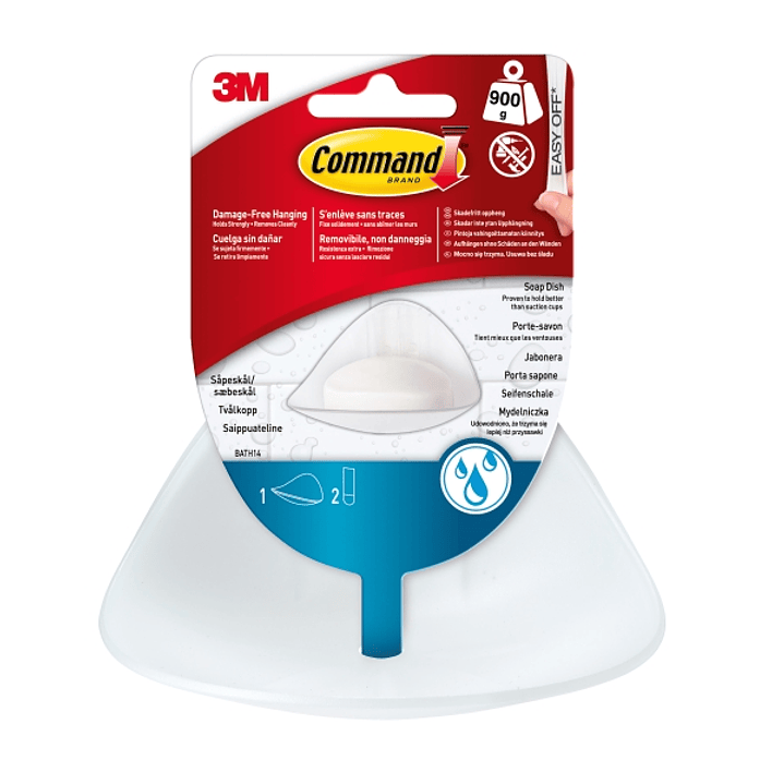 Command Jabonera de Aseo - Soporta hasta 0.9kg - Color Blanco 1