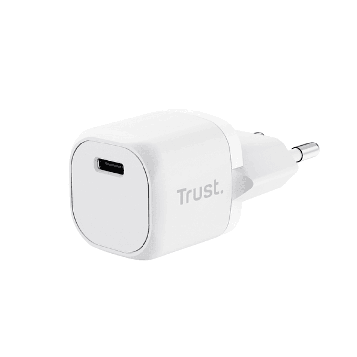Trust Cargador USB-C 20W Ultrarreducido - Potente Salida de 20W - Compatible con Carga PD y PPS - Protecciones Contra Sobrecarga y Cortocircuito 1