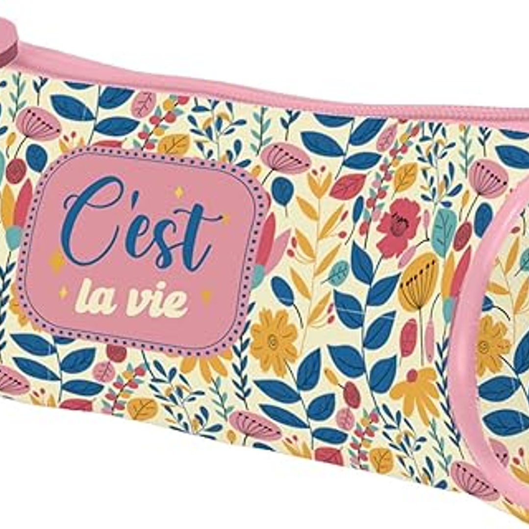 Dohe C`est la Vie Portatodo Simple Redondo - Cierre con Cremallera y Tirador de Goma 1