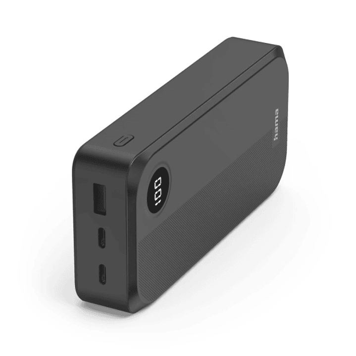 Hama Bateria Externa Powerbank 20000mAh - Polimero de Litio - USB-C - USB-A - Carga Rapida - 3 Conexiones de Salida - Pantalla Digital - Indicador de  1
