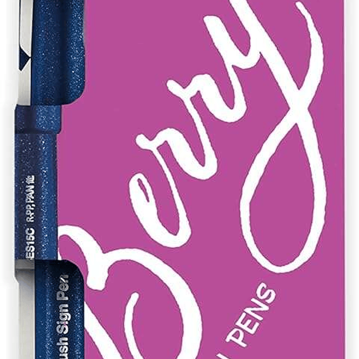 Pentel Brush Sing Pen Berry Pack de 4 Rotuladores con Punta de Pincel - Lineas Finas o Gruesas dependiendo de la Presion - Fabricados con 81% de Plast 1